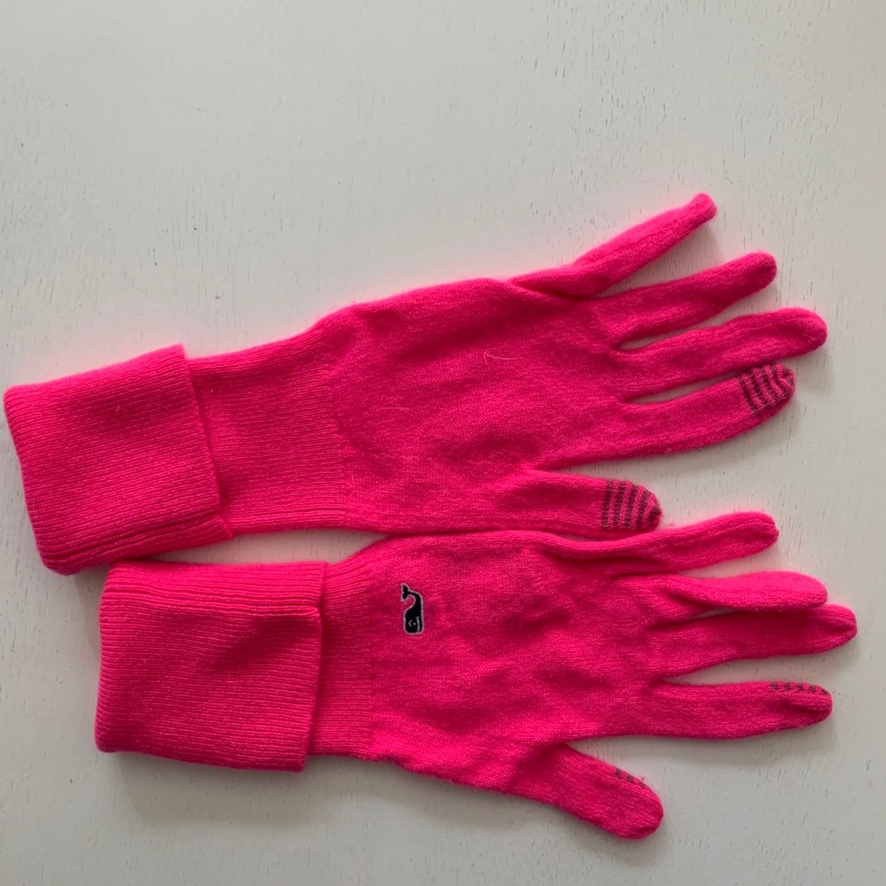 Vineyard Vines pink fuchsia cashmere gloves